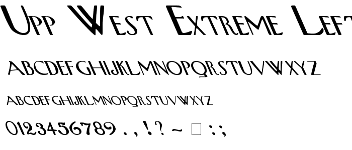 Upp West Extreme Leftis font